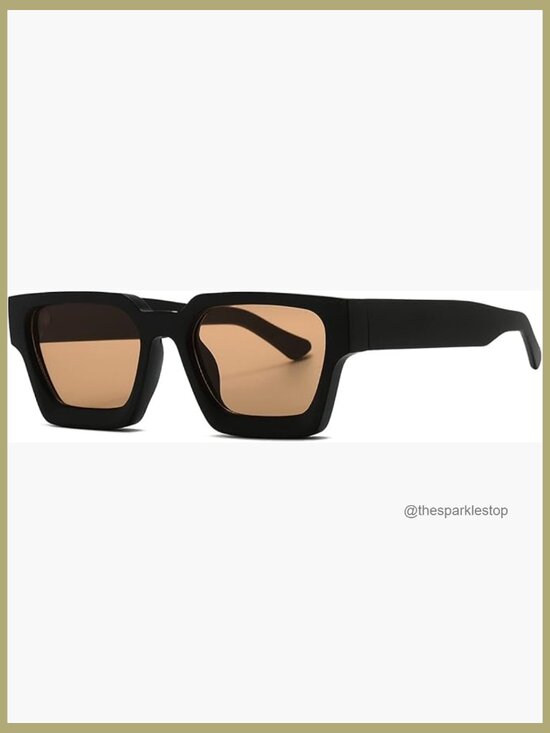 Square Thick Frame Sunglasses Unisex Retro Shades Designer Style main image 4